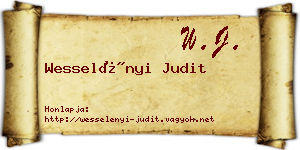 Wesselényi Judit névjegykártya